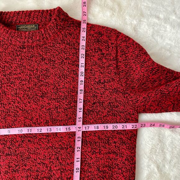 Eddie Bauer Vintage Red Wool Blend Sweater Size Medium - Picture 3 of 5